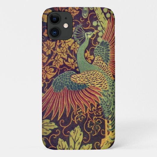Coques Case-Mate iPhone Jacquard victorien à feuilles de paon et de chêne (Dos)