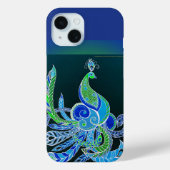 Coques Case-Mate iPhone Jade Majesty Elegant Vert et bleu paon (Verso)