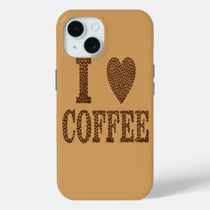 Coque Pour iPhone 15 J'adore le café