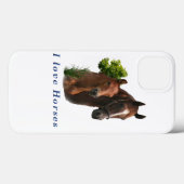 Coques Case-Mate iPhone J'adore les chevaux (Verso (horizontal))