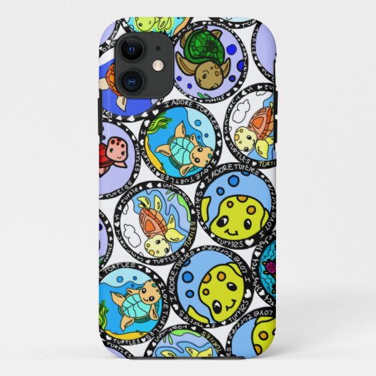 Coques Case-Mate iPhone J'adore les tortues téléphone case (Dos)