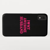 Coques Case-Mate iPhone J'adore mon mari génial (Dos (Horizontal))