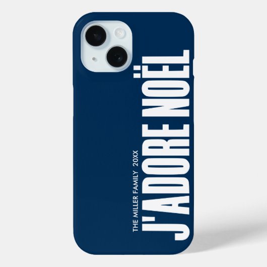Coques Case-Mate iPhone J'adore Noël ! (Verso)