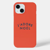 Coques Case-Mate iPhone J'adore Noel | Modern Love Christmas Rouge et Mari (Verso)