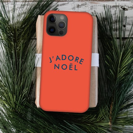 Coques Case-Mate iPhone J'adore Noel | Modern Love Christmas Rouge et Mari