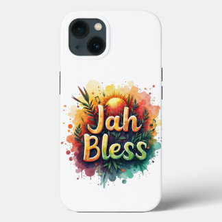 Case-Mate iPhone Case Jah Bless Reggae Watercolor Vibrant Rasta Art