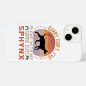 Coques Case-Mate iPhone J'ai des plans avec mon chat Sphynx (Verso (horizontal))