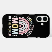 Coques Case-Mate iPhone J'ai la meilleure maman du monde Boho Rainbow (Verso (horizontal))