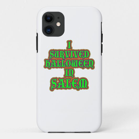 Coques Case-Mate iPhone J'ai survécu à Halloween à Salem (Dos)