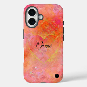 Coques iPhone 16 J'ai téléphone Case Heart Mélange de couleurs de f