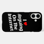 Coques Case-Mate iPhone J'Aime Argumenter Sur Internet Drôle Chroniquement (Verso (horizontal))