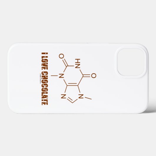 Coques Case-Mate iPhone J'Aime Chocolat Théobromine Molécule Chimie (Verso (horizontal))