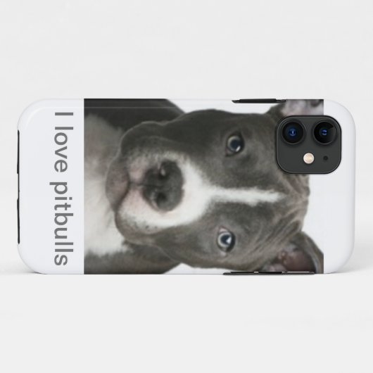 Coques Case-Mate iPhone J'aime des pitbulls (Dos (Horizontal))