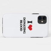 Coques Case-Mate iPhone J'aime donner le sang (Dos (Horizontal))
