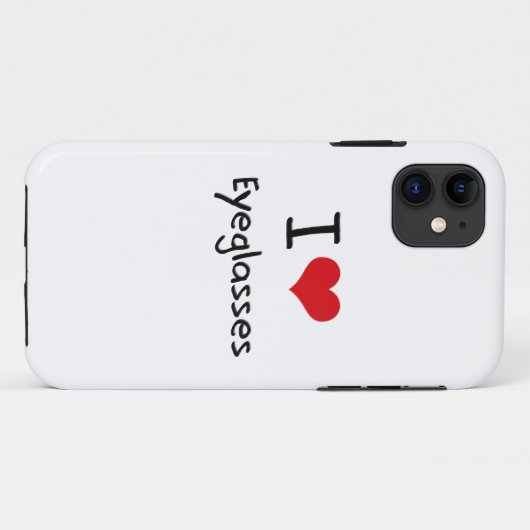 Coques Case-Mate iPhone J'aime Eyeglasses (Dos (Horizontal))
