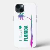 Coques Case-Mate iPhone J'Aime Florida Colorful Green (Verso)