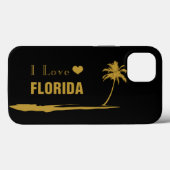 Coques Case-Mate iPhone J'aime Florida Gold (Verso (horizontal))