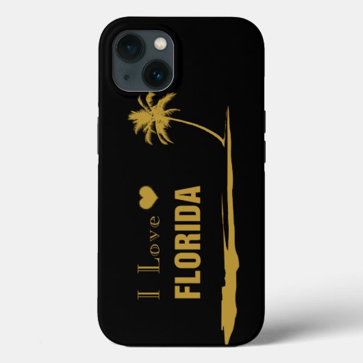 Coques Case-Mate iPhone J'aime Florida Gold (Verso)