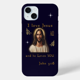 Coque iPhone 15 Mini J'aime Jésus