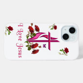 Coques Case-Mate iPhone J'aime Jésus (Verso (horizontal))