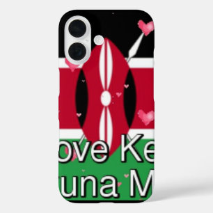 Coques iPhone 16 J'Aime ! Kenya Hakuna Matata