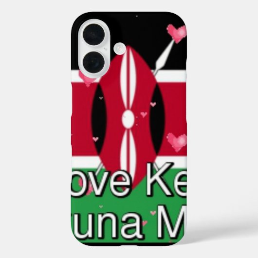 Coques Case-Mate iPhone J'Aime ! Kenya Hakuna Matata (Verso)
