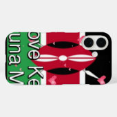 Coques Case-Mate iPhone J'Aime ! Kenya Hakuna Matata (Verso (horizontal))
