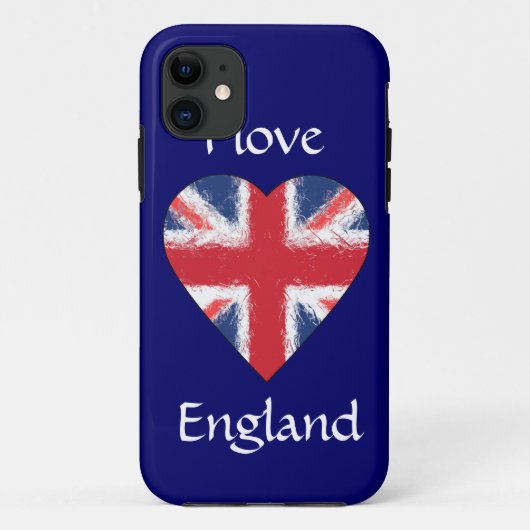 Coques Case-Mate iPhone J'aime l'Angleterre (Dos)