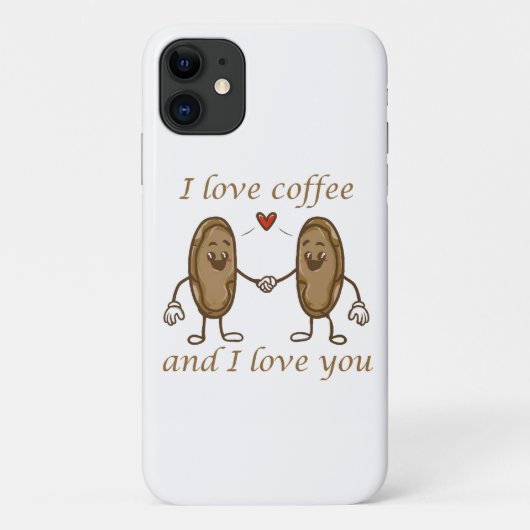 Coques Case-Mate iPhone J'aime le café et je t'aime (Dos)