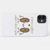Coques Case-Mate iPhone J'aime le café et je t'aime (Dos (Horizontal))