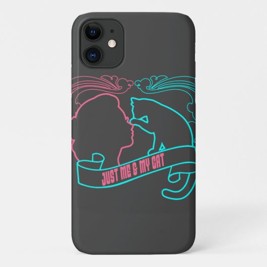Coques Case-Mate iPhone j'aime le chat, juste moi et mon chat (Dos)