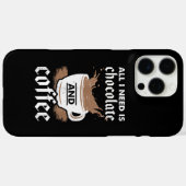 Coques Case-Mate iPhone J'Aime Le Chocolat Et Le Café (Verso (horizontal))