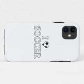 Coques Case-Mate iPhone J'Aime Le Football (Dos (Horizontal))