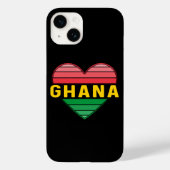 Coques Case-Mate iPhone J'aime le Ghana, le coeur ghanéen (Verso)
