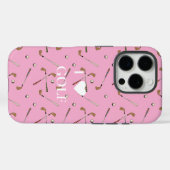 Coques Case-Mate iPhone J'aime le golf rose (Verso (horizontal))