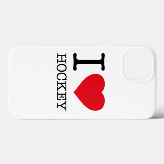 COQUES Case-Mate iPhone J'AIME LE HOCKEY (Verso (horizontal))