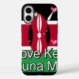 Coques iPhone 16 Plus J'aime ! Le Kenya Hakuna Matata
