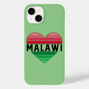 Coque Pour iPhone 14 J'aime le Malawi, le coeur du Malawi