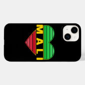 Coques Case-Mate iPhone J'aime le Mali, coeur malien (Verso (horizontal))