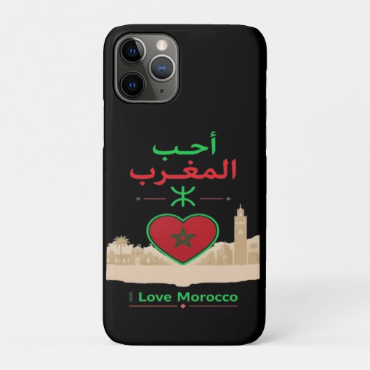 Coques Case-Mate iPhone J'aime le Maroc (Dos)