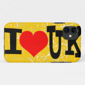 Coques Case-Mate iPhone J'aime le Royaume-Uni (Dos (Horizontal))