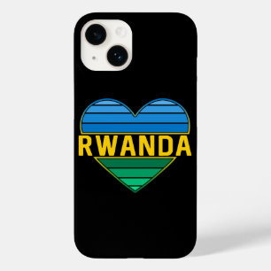 Coque Pour iPhone 14 J'aime le Rwanda, le coeur rwandais rwandais