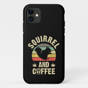 Case-Mate iPhone Case J'aime l'écureuil et le café Thème drôle pour anim