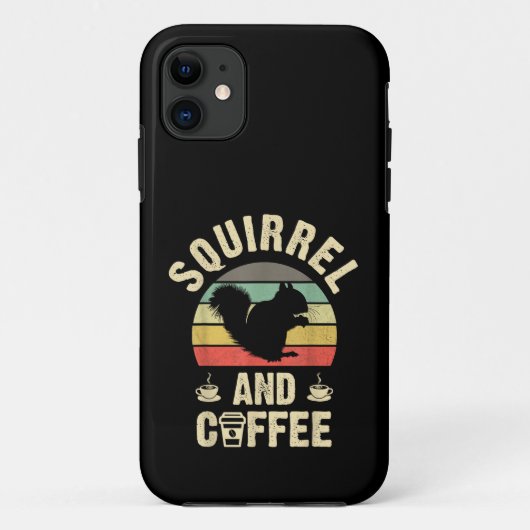 Coques Case-Mate iPhone J'aime l'écureuil et le café Thème drôle pour anim (Dos)