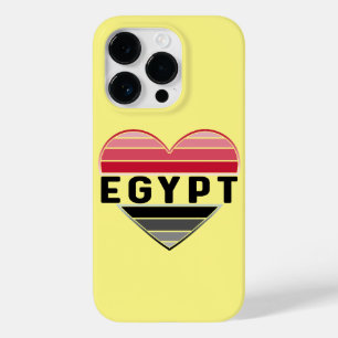 Coque Pour iPhone 14 Pro J'aime l'Egypte, le coeur égyptien