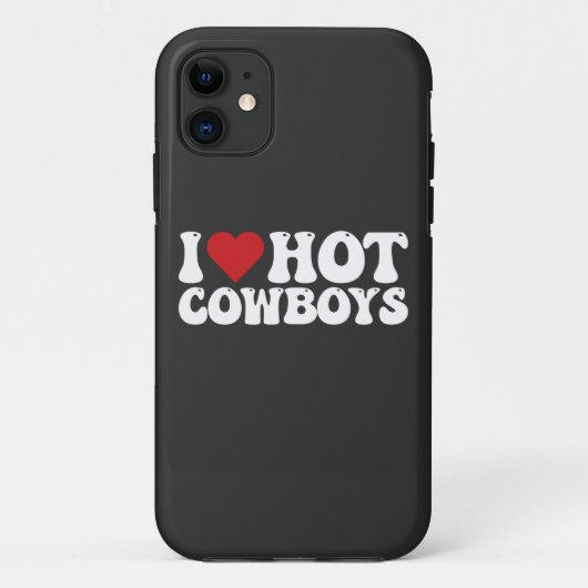 Coques Case-Mate iPhone J'Aime Les Chauds Cowboys (Dos)