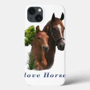 Etui iPhone 13 J'aime les chevaux