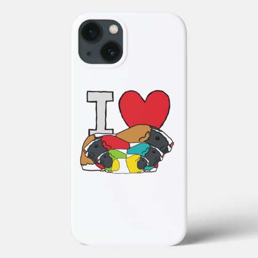 Coques Case-Mate iPhone J'aime les cochons de Guinée (Verso)