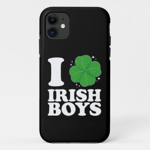 Case-Mate iPhone Case J'aime les garçons irlandais Cœur de trèfle Fête d