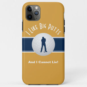 Case-Mate iPhone Case J'aime les Longs Putt Golf Humour Amusant Jaune Bl